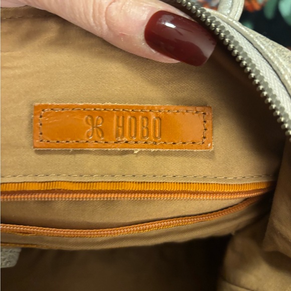 HOBO Silver Metallic Leather Crossbody Bag - Picture 9 of 16